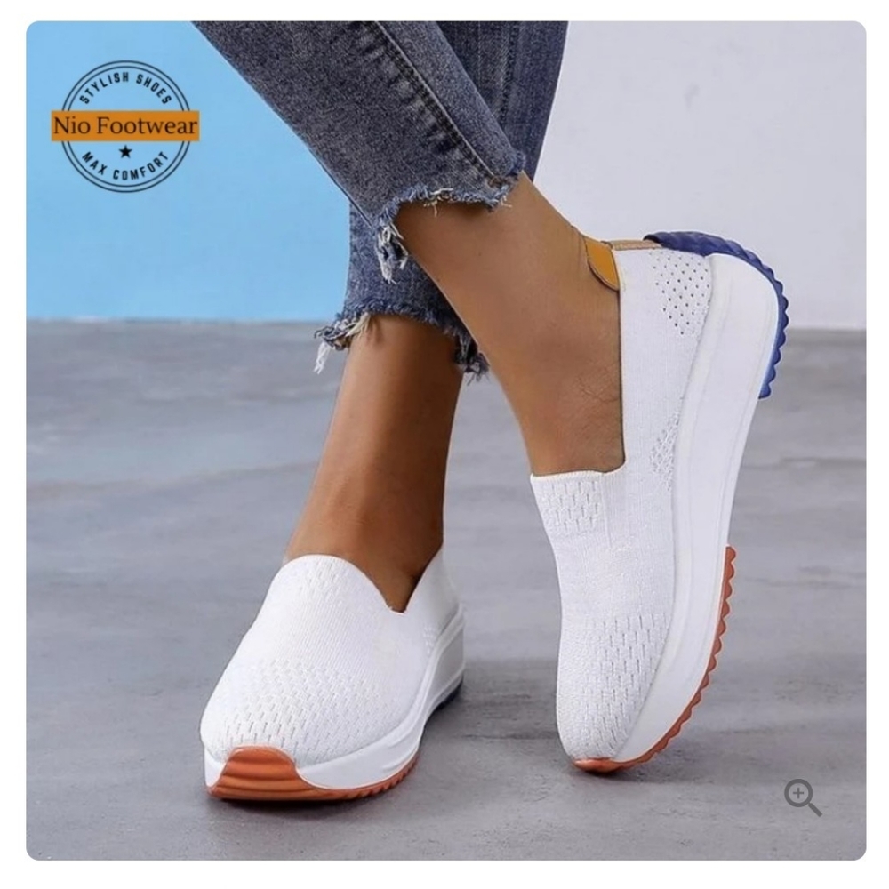 Stylish White Comfort Loafers